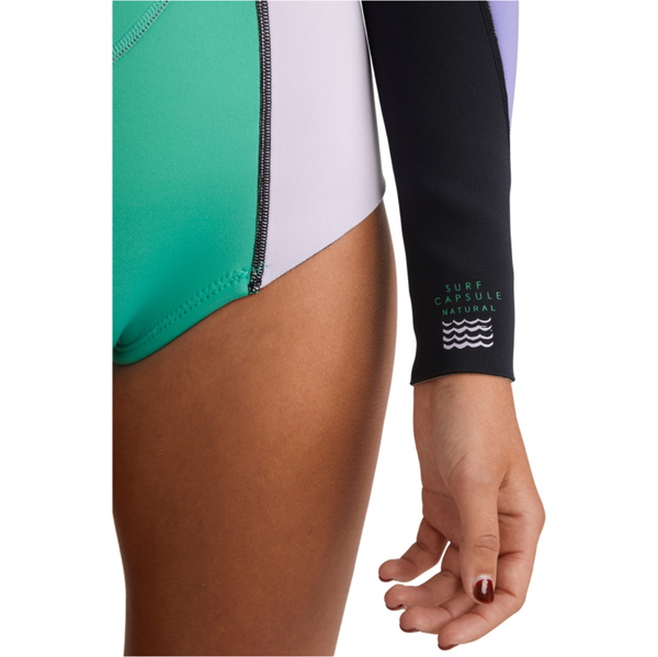2025 Billabong Womens Salty Dayz Natural 2/2mm Long Sleeve Springsuit Wetsuit 24BW193503 - Aqua Haze
